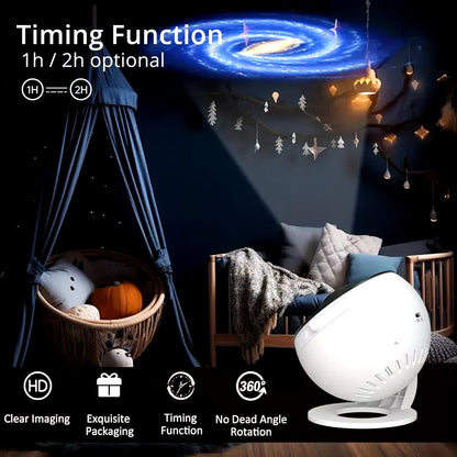 Night Light Galaxy Projector Starry Sky Projector 360° Rotate Planetarium Lamp for Kid Bedroom Living Room Galaxy Atmosphere Led