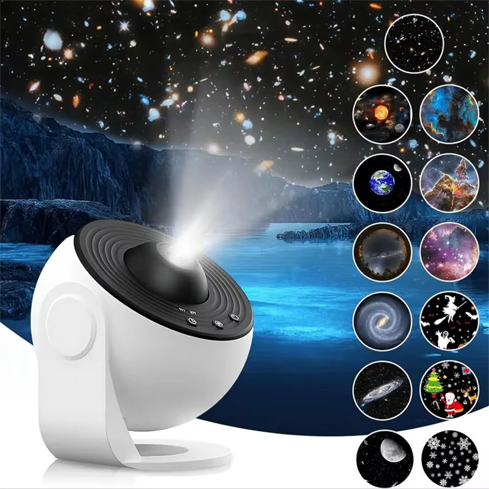 Night Light Galaxy Projector Starry Sky Projector 360° Rotate Planetarium Lamp for Kid Bedroom Living Room Galaxy Atmosphere Led